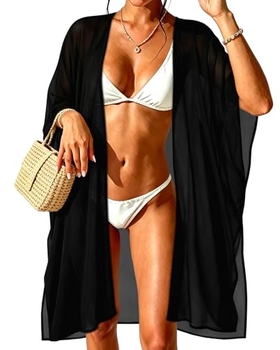 Image of Women's Kimono Beach Cover up for Summer Bathing Suits Cardigans Casual Loose Swimwear 2026