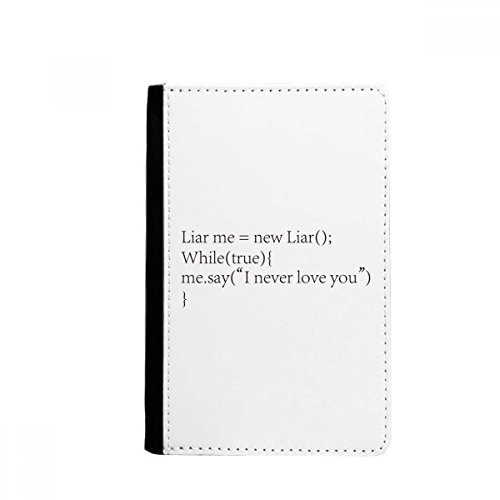 DIYthinker Programmer Program Statement Liar Me Passport Holder Notecase Burse Wallet Cover Card Purse