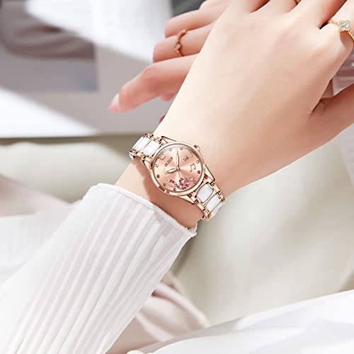 Image of OLEVS Women's Wristwatch, Stylish, Easy to Read Japanese Movement, Popular, Cute, Date, Luminous, Waterproof, Valentine's Day Gift, Pink, Versatile