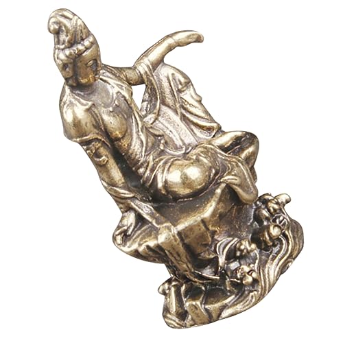Statue d'Avalokitesvara en laiton : idee cadeau bien-etre pour decoration de maison