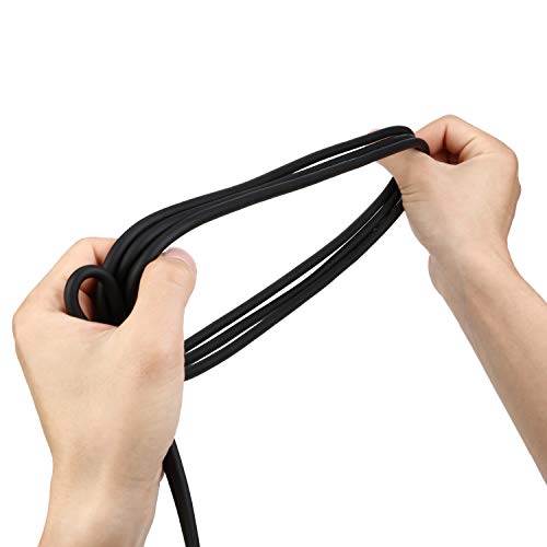 Image of Donner TRS Cable 6 ft, Balanced Stereo Patch Cable - Sturdy No Hum 1 /4 inch Male Right Angle to 1 /4 inch TRS Male Straight Cord, Black
