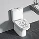 HSUYUN Aufkleber für Toilettendeckel, 2 Stück WC Deckel Aufkleber, Lustiges WC Kasten Aufkleber, Selbstklebendes Design Ufkleber für Toilettendeckel, für Toilettendeckel, Wände