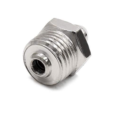 sourcing map 10 Stk. Schmiernippel Gerade Vernickelung Fettnippel 1/4 Gewinde Nippel Zubehör für Motorrad Auto