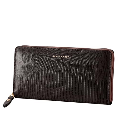 Mariart 97N Carteira de Zíper Feminina de Couro Bovino Legítimo (Vermelha)