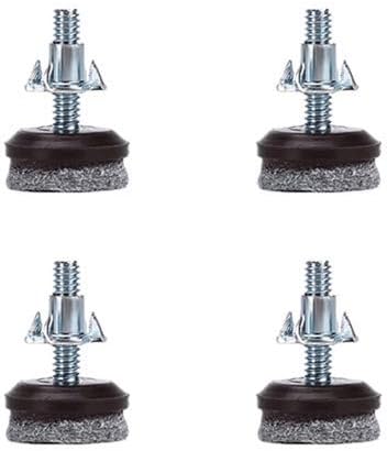 Furniture Levelers - Adjusting Furniture Feet Leveling Felt Pads with High-Density Felt for Chair Legs and Table Leveling Feet - 1/4-20 -Pack of 4
