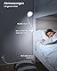 Glocusent 5 W Leselampe, 36 LED Leselampe Bett, augenschonende Klemmleuchte, 3 Farb- und 5 Helligkeitsstufen, ansteckbare mit Schwanenhals, perfekte Klemmlampe Bett Kinder, Schreibtischlampe (Weiß)