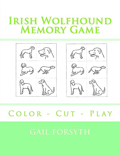 Irish Wolfhound Memory Game: Color - Cut - Play