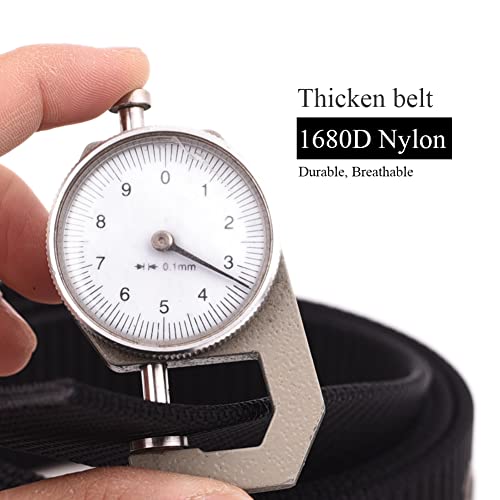 SUMEIKE Men Heavy Duty Work Tactical Belt Nylon Web Adjustable Durable Canvas Military Belts Quick Release Black Belt3