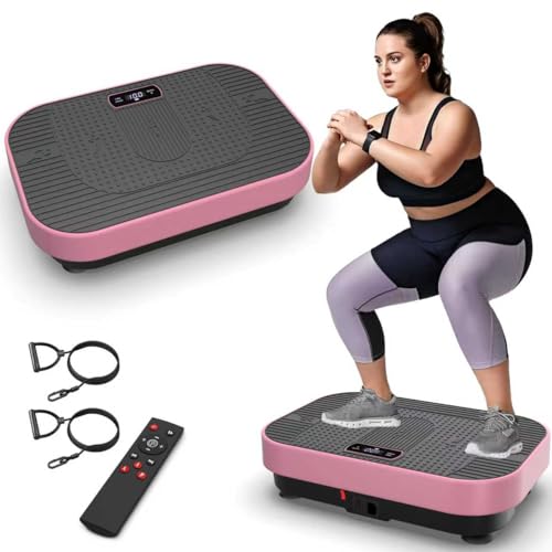 SAVEYOUR Vibrationsplatte mit BT-Musik Funktion, 1-199 Geschwindigkeitsstufen & 5 Trainingsprogramme, Schüttelplattform für Ganzkörpertraining & Muskelaufbau, Ideal für Heim-Fitnessstudio