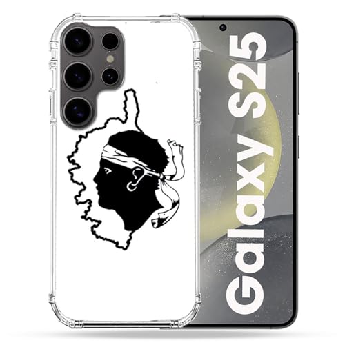 Coque Samsung S25 antichoc Voyage Corse Blanc rigide originale