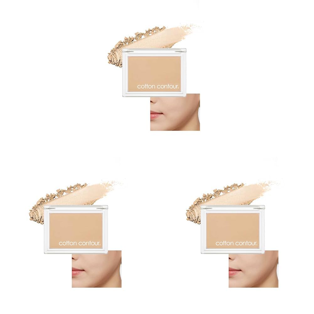 MISSHA Kadife Dokuya Sahip, Doğal Görünümlü Kontür Cotton Contour (Baked Bagel) (3 paketi)
