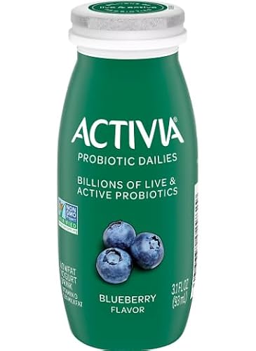 evsemo Activia Probiotic Dailies Low-Fat Yogurt Drink Variety Pack | Strawberry and acai berry flavors | 24 pk./3.1 fl. oz.