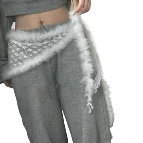 Ceinture peluche Y2K super moelleuse au design punk et hip hop unique