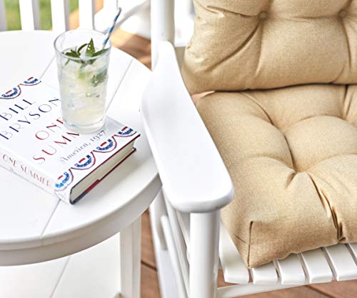 Klear Vu Solarium Cushion, Indoor And Outdoor Rocking Chair Pad For Patio, Living Or Nursery Room, 2 Piece Set, Seat 19"X19" And Seatback 21"X18", 02 Husk Birch #TOP3