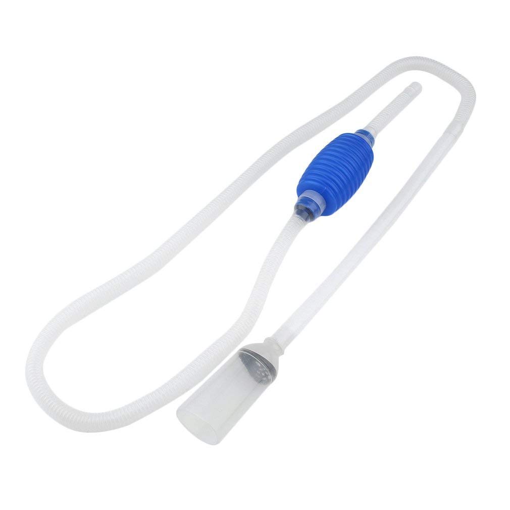 Pudincoco Universal Water Pipe Suction Device Long Siphon Gravel Cleaner For Aquarium Fish Tank Washing Sand Changing Water Siphon(white)
