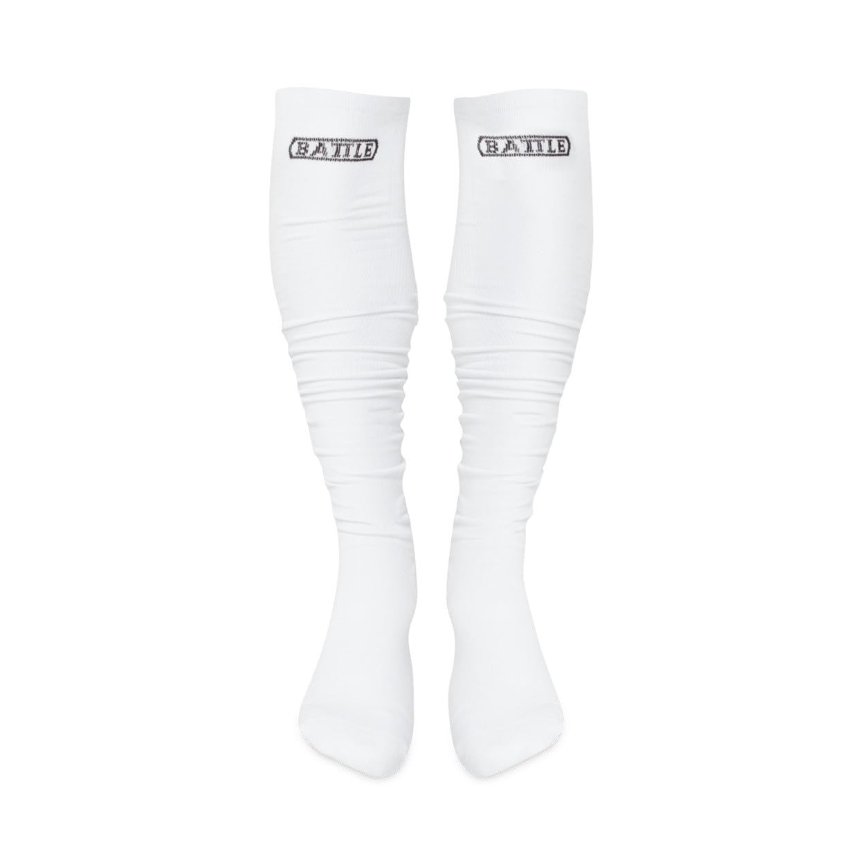BattleSports Long Scrunch Football Socks, Extra Long Padded Sport Socks for Men & Boys