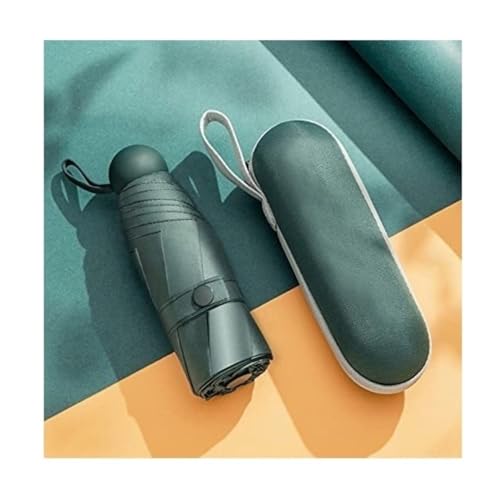 WIPPWER Folding Umbrellas Sun Umbrella Anti-ultraviolet Sunny And Rain Dual-use Female Five-folding Capsule Small Portable Sunshade Luggage Travel Gear
