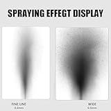 Airbrush Kit 0.3 mm Airbrush Gun Dual-Action Gravity Feed Kit, 1/2 & 1/4 OZ Fluid Cup, 0.2 mm & 0.5 mm Nozzles Needles Air Caps for Nail Art Painting Makeup Cake - Image 3