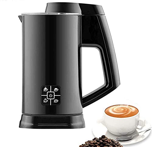 LSDRALOBBEB Electric Milk Frother & Steamer - Automatic Foam Maker for Coffee Art in Black