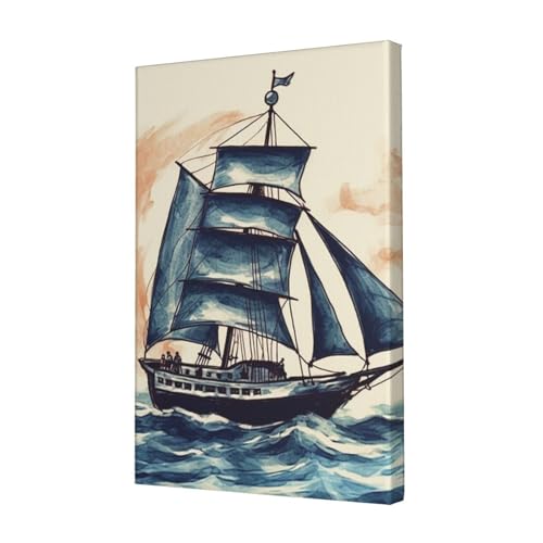 Voilier nautique impression sur toile pour habiller un mur vide de bureau facilement