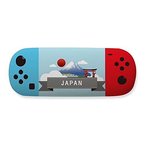 Étui de rangement pour lunettes rigide haut de gamme motif train Japon rouge