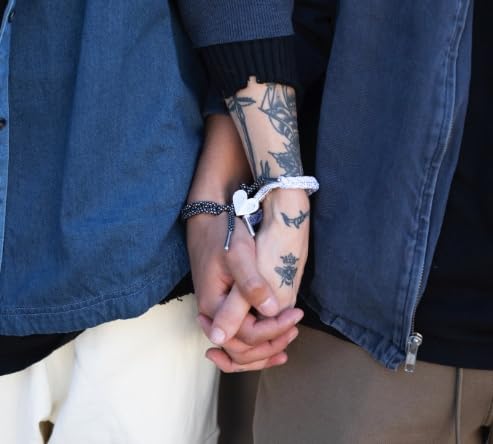 Rastaclat Braided Love & Couples Bracelets for Women and Men - I Love U Collection | Adjustable Stackable Bracelets Braided by Hand | Great Gifts for Men, Women, Teens & Couples3