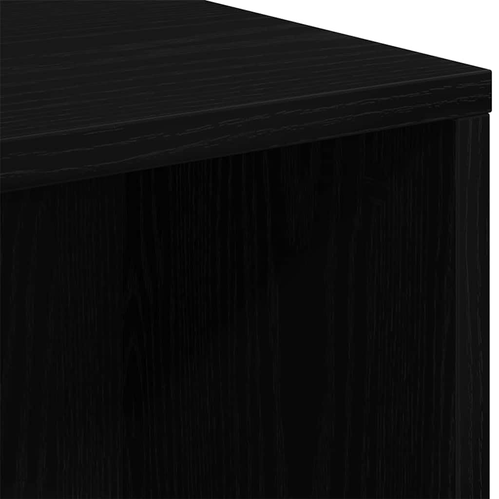 vidaXL Estantería Roble Negro 50 x 25 x 102 cm, Estante Moderno, Rectangular, de Almacenamiento Amplio, Mueble Funcional, diseño Minimalista para Oficina en casa