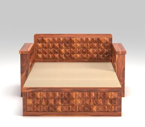 Image of Wooden Sofa Cum Bed (Ades Honey)