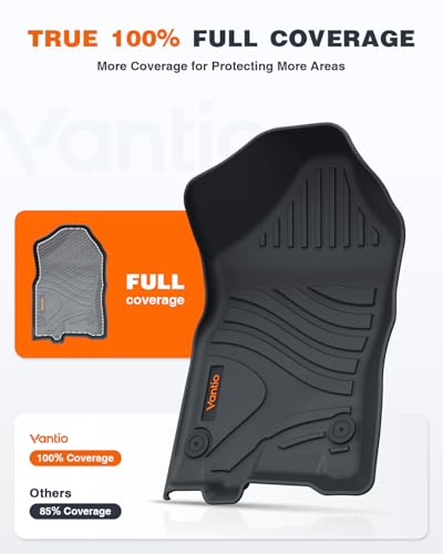 Image of Floor Mats for 2019-2024 RAM 1500 Crew Cab (Bucket Seats with Under Seat Storage), Custom Fit TPE All Weather Floor Liners, Waterproof Anti-Slip Truck Mats, Not for Classic Models
