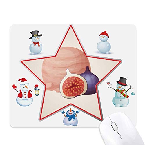 Tapis de souris boule de glace rose grenade et bonhomme de neige