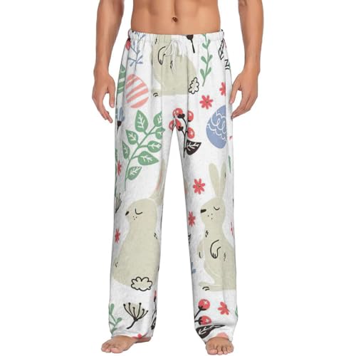 Pantalon de pyjama en polaire pour homme | Bas de nuit en micropolaire avec poches
