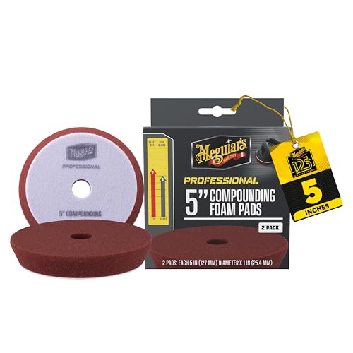 Tampon en mousse Meguiar's efface les marques de ponçage avec ce lot M5CFP2 de 12,7 cm