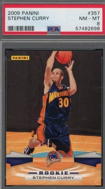 2009-10 Panini Steph Stephen Curry Graded PSA 8 NM-MT NBA Basketball Rookie Card #357
