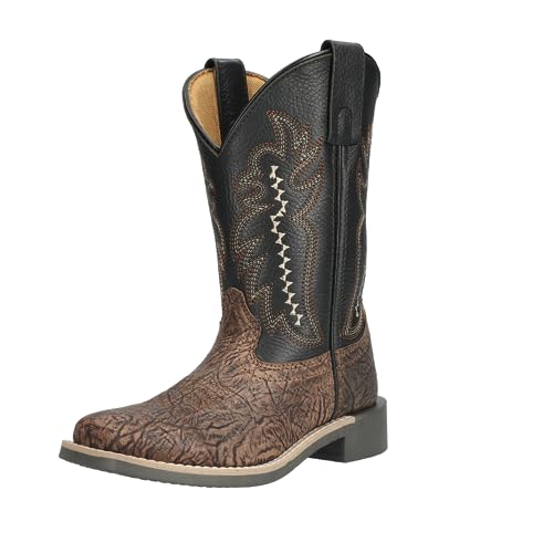 Smoky Mountain Western Boots Boys Presley Square Toe Brown Black 3320C3