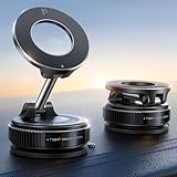 JOYROOM Vakuum Handyhalterung Auto Magnet – 2025 Magsafe Autohalterung [24 XN55 Magneten & Stärkster Gel ] 360° Verstellbar Metallarm Handyhalterung Auto Saugnapf für iPhone 16 15 14 13 12