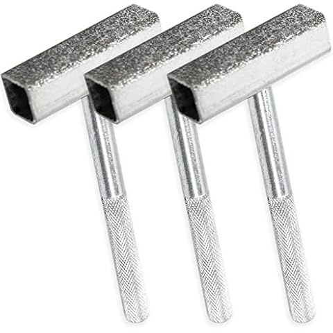 SZXMDKH 3 Stücke Schleifscheibe Dresser Diamant Schleifscheiben Kommode Stein Kommode Tischschleifmaschine zum Schleifen von Entgratungsscheiben, Silber Cover