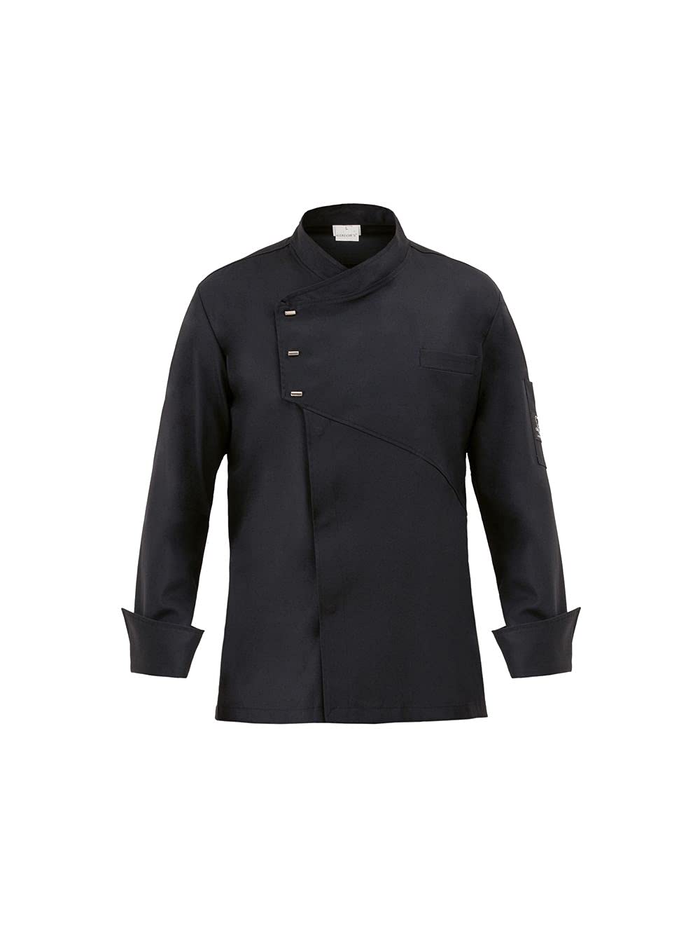 GIBLOR'S Art. 20P08G958 Chaqueta de cocinero Emanuel con botones a presión color azul, alta calidad, novedad 2020, Negro , XXL