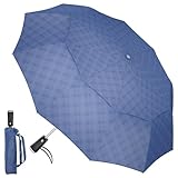 Satol 137 cm großer Golfschirm, winddicht, 10 Rippen, automatisches Öffnen/Schließen, Übergröße, Doppeldach, tragbar, faltbar, Reise-Regenschirm, UPF 50+, Sonne und Regen, kompakte, leichte