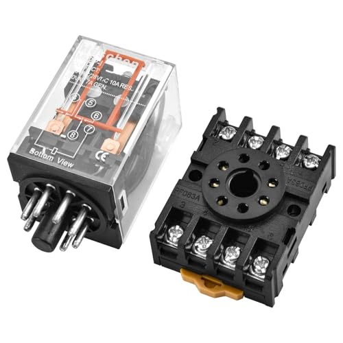 Heschen Gereral Purpose Relais MK2P-I AC220V Coil DPDT 8 Pin mit Steckklemme Buchse PYF83A
