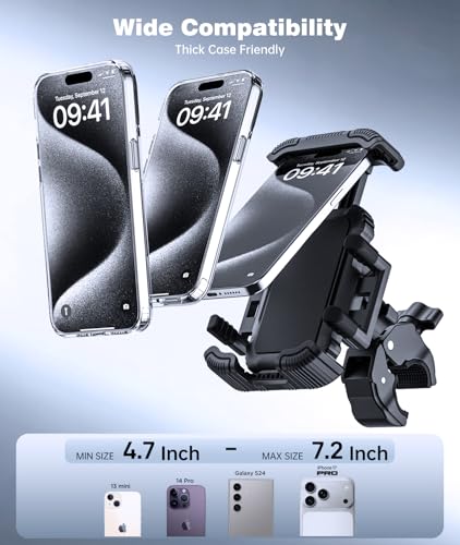 IZCUZK Shock Absorbing Bike Phone Holder