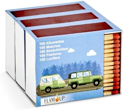 Flam'Up Caja de Cerillas, Pack de 3