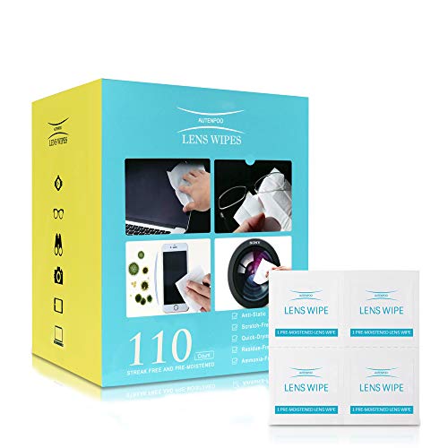 Lens Wipes Glasses Cleaner 110 Packages Cleaning Phone Screens Sunglasses Computer Monitor and Camera Lens