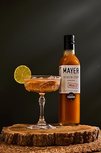 Image of Mayer Premium Artisan Syrup Variety 10-Pack - Award-Winning Cocktail & Coffee Syrups, Elderflower, Lavender Blossom, Botanical Tonic, Tropical Passion Fruit, Mango, Chili Mango, Cinnamon Plum, Raspberry, Strawberry & Sour Cherry, Real Fruit & Botanicals, Vegan, Gluten Free - No Artificial Additives (10 x 16.9 Fl Oz)