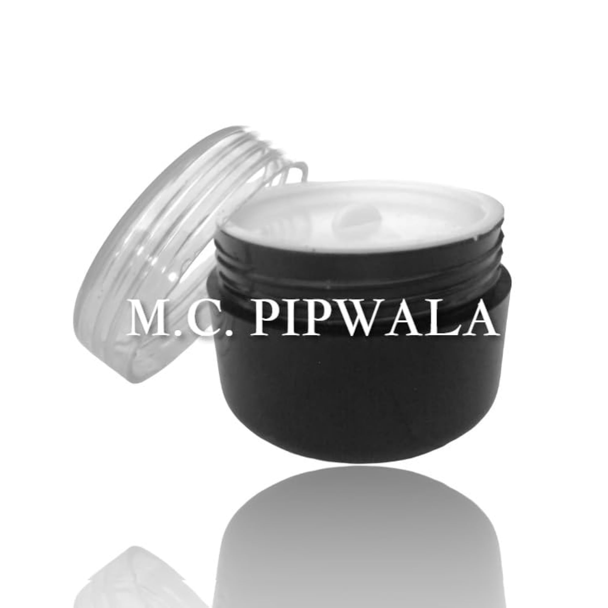 15 gm Round P.S. Black Container with Cap