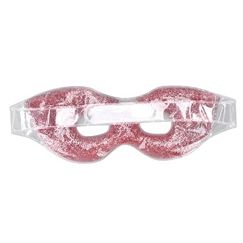 Gel Eye,Gel Eye Cooling and Warming Treatment for Tired Puffy Eyes Headaches Hayfever Dry Eyes Silicone Adjustable Straps Automatic Cooling Hot Cold Use Red PVC 3D Cutting - Image 6