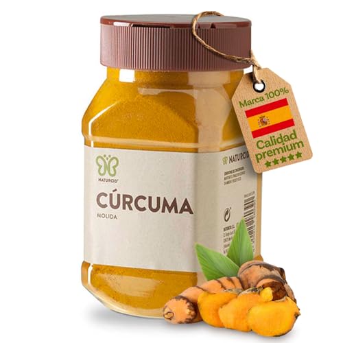 Cúrcuma en Polvo 200 g. Naturcid - Raíz de Cúrcuma Natural - Sabor y Aroma Intenso - Cúrcuma de Calidad - Sin GMO - Sin Irradiar - Uso Culinario Versátil