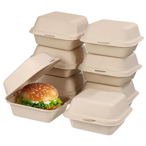 OFFSCH 30pcs Takeaway Food Box Recyclable Paper Containers for Food Lightweight and Leakproof for Snacks and Meal Prep
