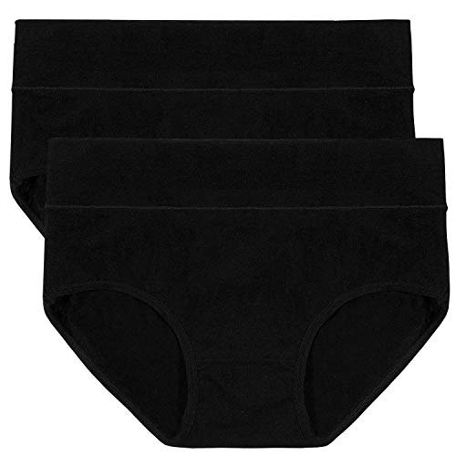 Asimoon Womens Underwear, No Muffin Top Full Coverage Cotton Underwear Briefs Soft Stretch Breathable Ladies Panties For Women #TOP19