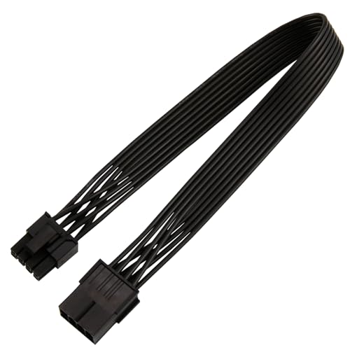 Yewseas 8 Pin GPU Cable de Alimentación 30cm, Conector 8 Pin EPS/ATX Macho a 6+2 Pin PCIe Macho, Cable de Alimentación para Tarjeta Gráfica y Placa Base, Compatible con GPUs de Alto Rendimiento