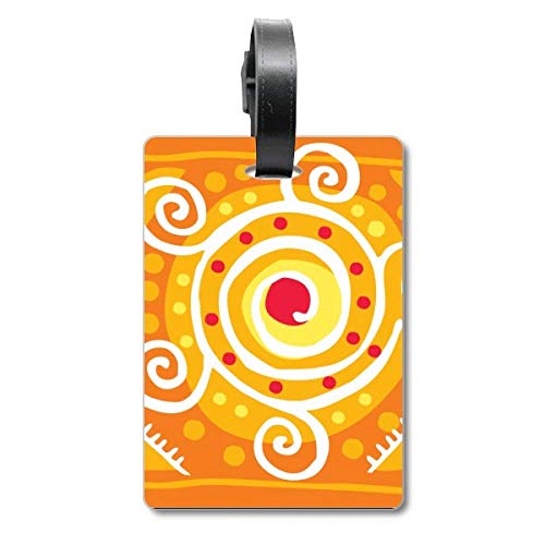 Étiquette de valise voyage motif mexicain orange pour bagage